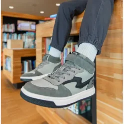 Blue Box Hoge jongens sneakers grijs Outlet