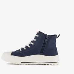Blue Box Hoge jongens sneakers met smiley blauw Outlet