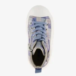 Blue Box Hoge kinder sneakers met ruitprint blauw Clearance