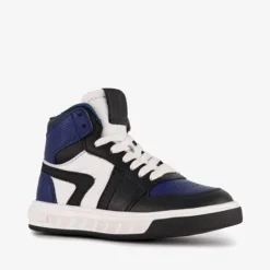 Groot Hoge leren jongens sneakers blauw zwart Clearance