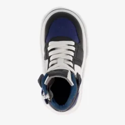 Groot Hoge leren jongens sneakers blauw zwart Clearance