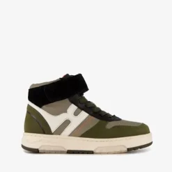 Braqeez Hoge leren jongens sneakers groen Online