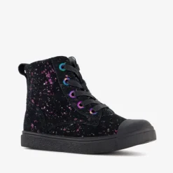 TwoDay Hoge leren meisjes sneakers met glitter Best