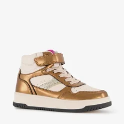 Blue Box Hoge meisjes sneakers beige goud Sale