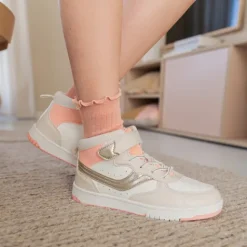 Blue Box Hoge meisjes sneakers beige metallic New