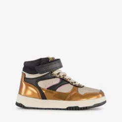 Blue Box Hoge meisjes sneakers beige goud New