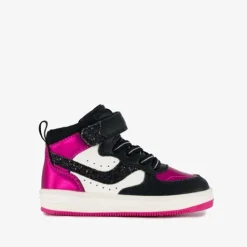 Blue Box Hoge meisjes sneakers glitter zwart roze Best