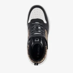 Blue Box Hoge meisjes sneakers met panterprint details zwart Sale