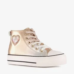 Blue Box Hoge meisjes sneakers metallic goud Best