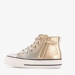 Blue Box Hoge meisjes sneakers metallic goud Best