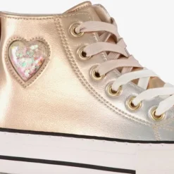 Blue Box Hoge meisjes sneakers metallic goud Best