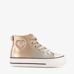 Blue Box Hoge meisjes sneakers metallic goud Best