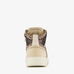 Blue Box Hoge meisjes sneakers met panterprint details beige Sale