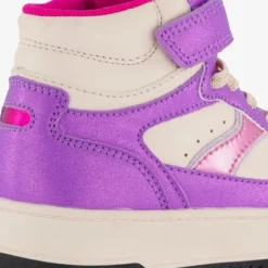 Blue Box Hoge meisjes sneakers met glitter paars Clearance