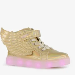 Blue Box Hoge meisjes sneakers met lichtjes goud Hot