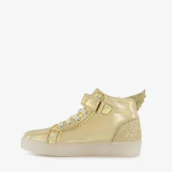 Blue Box Hoge meisjes sneakers met lichtjes goud Hot