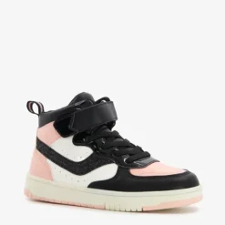 Blue Box Hoge meisjes sneakers met lak zwart roze