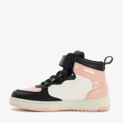Blue Box Hoge meisjes sneakers met lak zwart roze