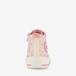 Blue Box Hoge meisjes sneakers met glitters roze