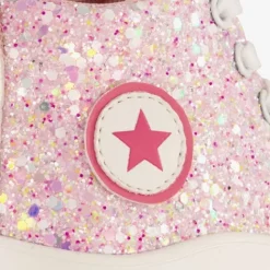 Blue Box Hoge meisjes sneakers met glitters roze