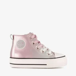 Blue Box Hoge meisjes sneakers metallic roze Outlet