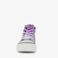 Blue Box Hoge meisjes sneakers paars smiley