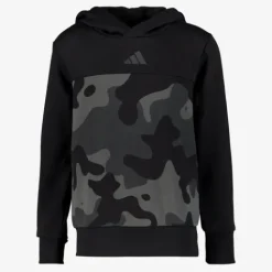 Adidas J Camo FL HD kinder hoodie met camouflageprint zwart grijs Online