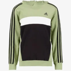 Adidas J 3S Tib kinder hoodie lichtgroen
