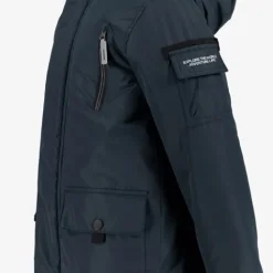 Unsigned Jongens halflange winterjas blauw Best