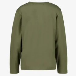 Unsigned Jongens shirt met lange mouwen en wolvenkop groen Outlet