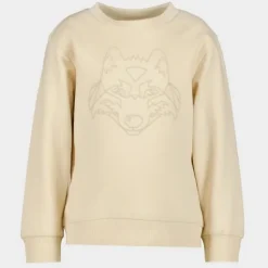 Unsigned Jongens sweater beige met opdruk New