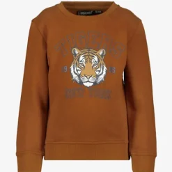 Unsigned Jongens sweater bruin met tijger Hot