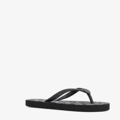 Scapino Jongens teenslippers zwart met smiley Outlet