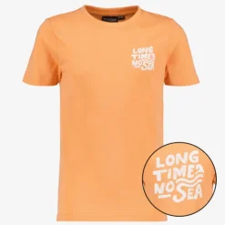 TwoDay Jongens T-shirt met backprint oranje Hot