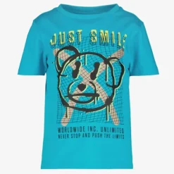 Unsigned Jongens T-shirt met beer blauw Outlet