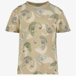 Unsigned Jongens T-shirt met kameleons beige Online
