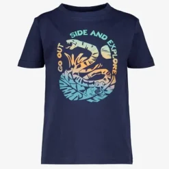 TwoDay Jongens T-shirt met opdruk donkerblauw Hot