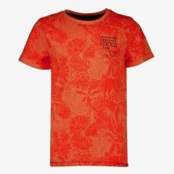 Unsigned Jongens T-shirt met palmbladeren oranje Online