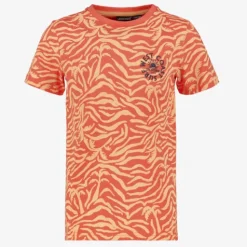 Unsigned Jongens T-shirt met print oranje Outlet