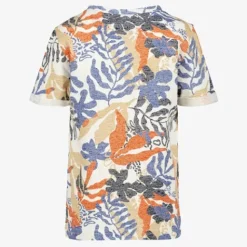 Unsigned Jongens T-shirt tropische print wit Outlet