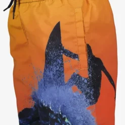 Osaga Jongens zwemshort met surf print oranje Hot