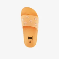 Scapino Kinder badslippers met zonnetjes geel Hot