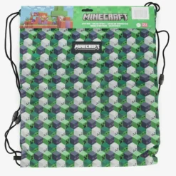 Minecraft Kinder gymtas zwart groen