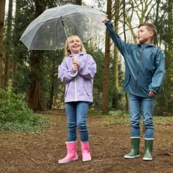 Mountain Peak Kinder regenjas paars New