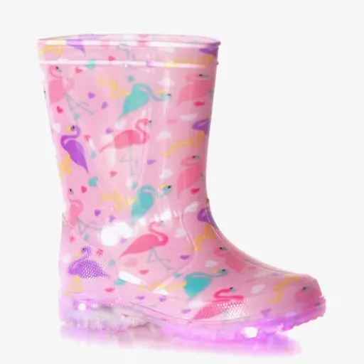 Scapino Kinder regenlaarzen flamingo met lichtjes Online