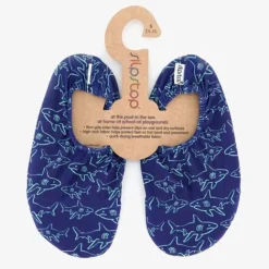 Slipstop Kinder schoenen blauw met haaien New