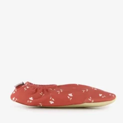 Slipstop Kinder schoenen rood met bloemen