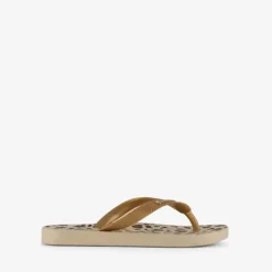 Copacabana Kinder slippers met panterprint New