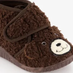 Thu!s Kinder teddy pantoffels met beer bruin Sale