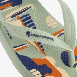 Copacabana Kinder teenslippers groen met zeilboot Online